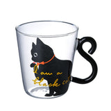 Cute Cat Printed Glass Mug