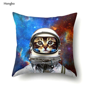 Cartoon Cat Print Cushion