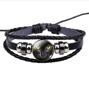 Black Cat Rope Bracelet