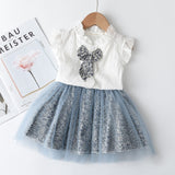 Cute Little White Kitten Kids Dresses