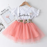 Cute Little White Kitten Kids Dresses