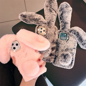 3D Fluffy Rabbit Fur Phone Case