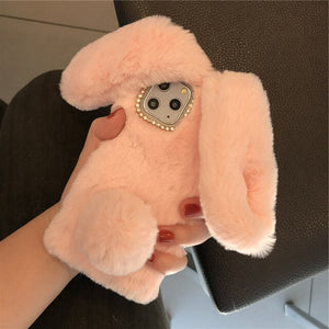 3D Fluffy Rabbit Fur Phone Case