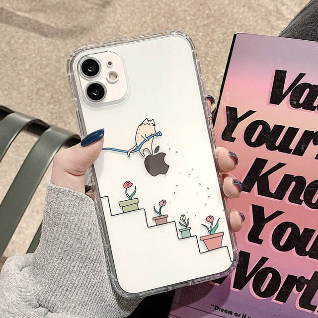 Fashion Cartoon Cat Cases For iPhone