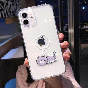 Cat Clear Back Cover For iPhone