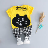 Kids Casual Clothing Cat Print